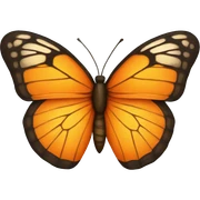 Orange butterfly  sticker