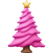 pink Christmas tree sticker