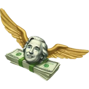 flying money sticker