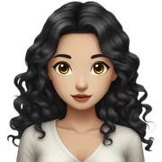 Beautiful girl,Black hair,wavy hair，long hair,Black eyes,Chinese sticker