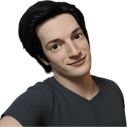 smiling boy with black hair sticker
