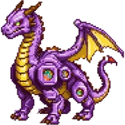 purple robot dragon sticker