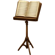 vintage music stand sticker