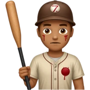 A wood guy and i av a base ball bate with 1% blood sticker