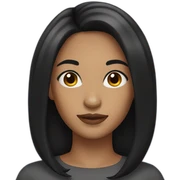 woman black hair sticker