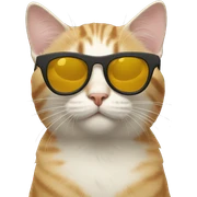Cat with sunglasses sticker