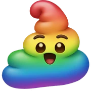 Rainbow poop sticker