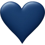 Navy blue heart sticker