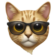 Cat with sunglasses sticker