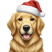 Golden retriever Christmas sticker