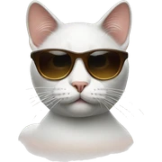 Cat with sunglasses sticker