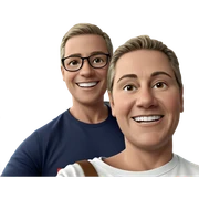smiling boys in casual attire sticker