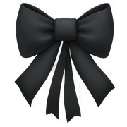 Black bow sticker