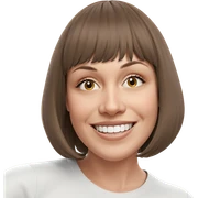 smiling girl with brown hair sticker