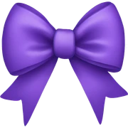 Purple bow sticker