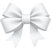White bow on white bow sticker