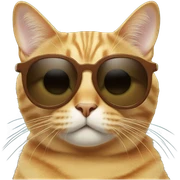 Cat with sunglasses sticker