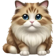 Munchkin fluffy cat sticker