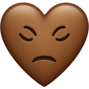 Brown heart sticker
