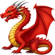 Red dragon sticker