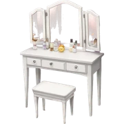 Vanity table with mirror  sticker