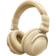 beige headphone sticker