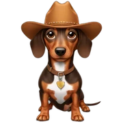 cowboy dachshund sticker