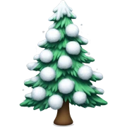 Snowy Christmas tree sticker