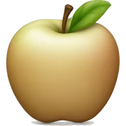 Beige apple sticker