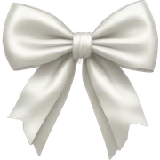 white silk bow sticker