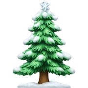 Christmas tree with snow on it sticker