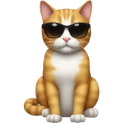 Cat with sunglasses sticker