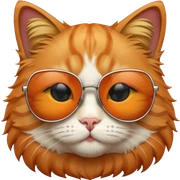 Cat with sunglasses sticker