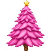 Pink christmas tree sticker