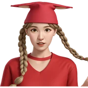 girl with twin braids hat sticker