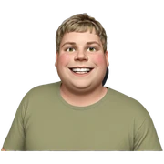 smiling boy in colorful shirt sticker