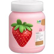 protein powder strawberry flavour sticker