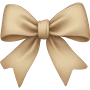 Beige bow sticker