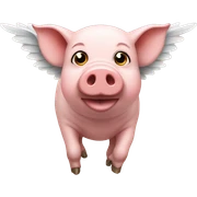 pig with wings  sticker