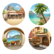 Aesthetic travel sticker