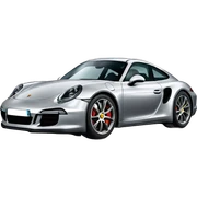 Porsche car silver￼ sticker