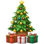 Cristhmas tree whit a LOT of presents  sticker