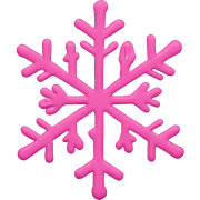 Pink snowflake sticker