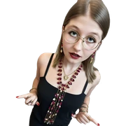 stylish girls with jewelry sticker