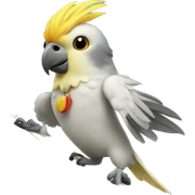 Cockatiel surfing sticker