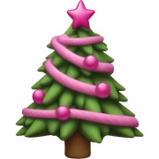 christmas tree with pink accents  sticker