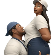 stylish couple in casual attire sticker