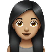 girl with black hair and brown eyes sticker