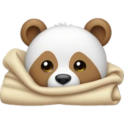 bear cozy in blanket sticker