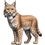 cinematic full body lynx, hyper-realistic, standing sticker